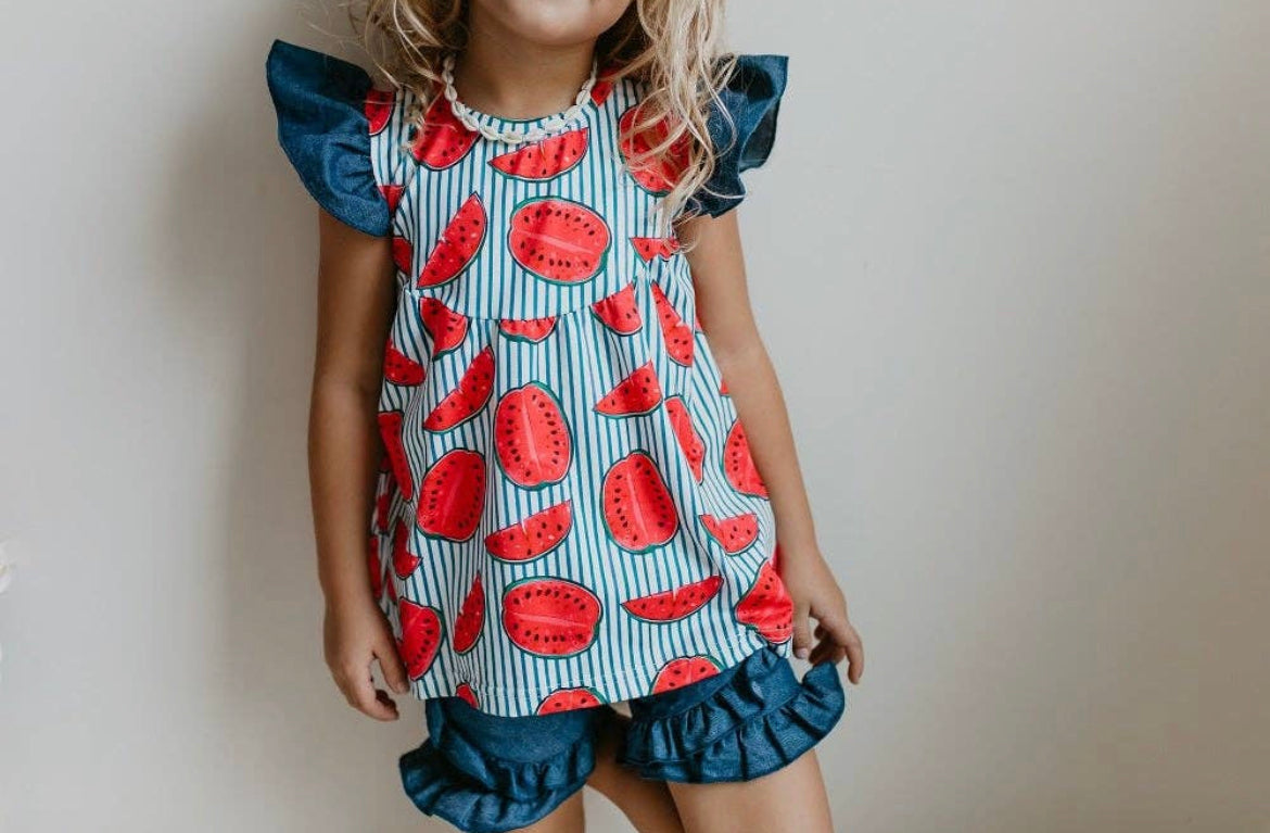 Watermelon Ruffle Set